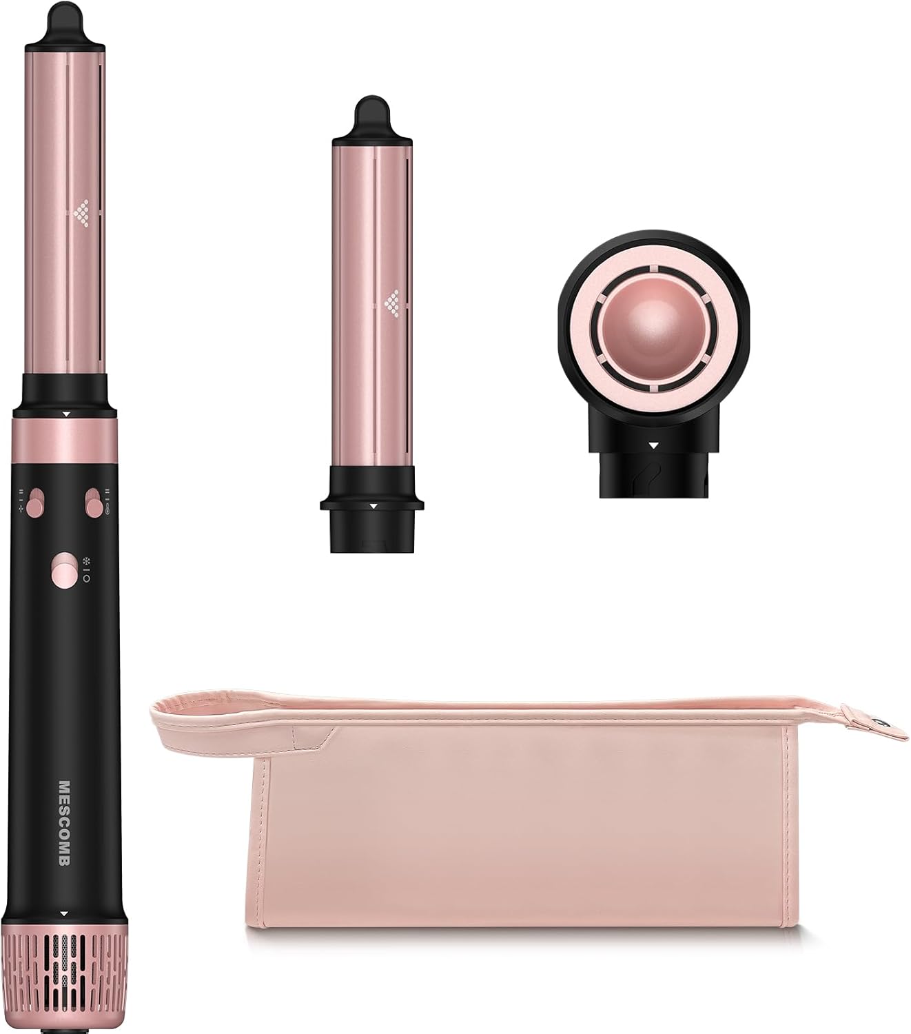 3 in 1 Hair Styler - Fast Drying Hair Dryer & Auto Air Wrap Curlers Set, 1 Inch Curling Iron Long Barrel, Frizz-Free No Heat Damage Hot Air Hair Styler for All Hair Types