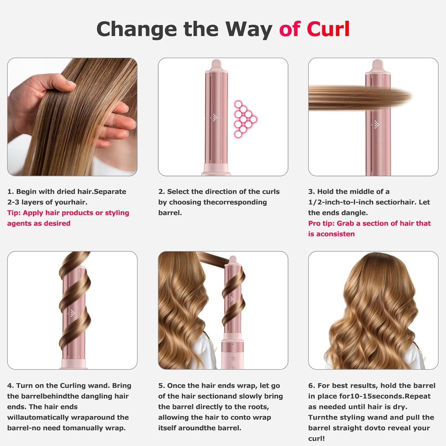 5 in 1 High-Speed Hot Air Styler - Professional Blow Dryer Brush, Fast Drying Frizz-Free, Negative Ions, No Heat Damage - Curl, Volumize, Straighten with Travel Bag