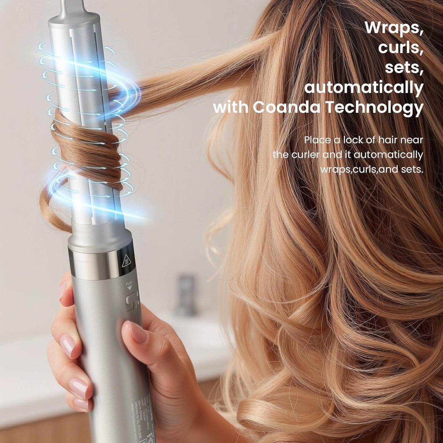 MESCOMB 5 in 1 Airstyler & Hairstyler Set - Ion Hair Dryer, Auto-Wrap Curling Iron & Volume Brush - Quick Drying, Styling for Curls, Volume & Straightening without Heat Damage | Lightweight & Ideal